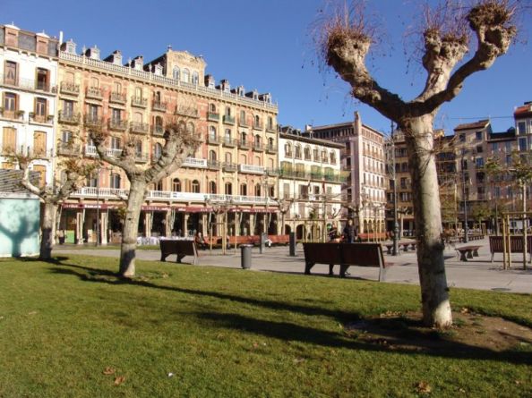 The beautiful Plaza del Castillo in Pamplona