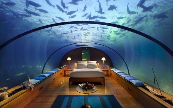 Underwater hotel room, Conrad Maldives